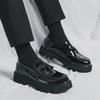 Large size Brock leather shoes niche British casual fringed lazy shoes