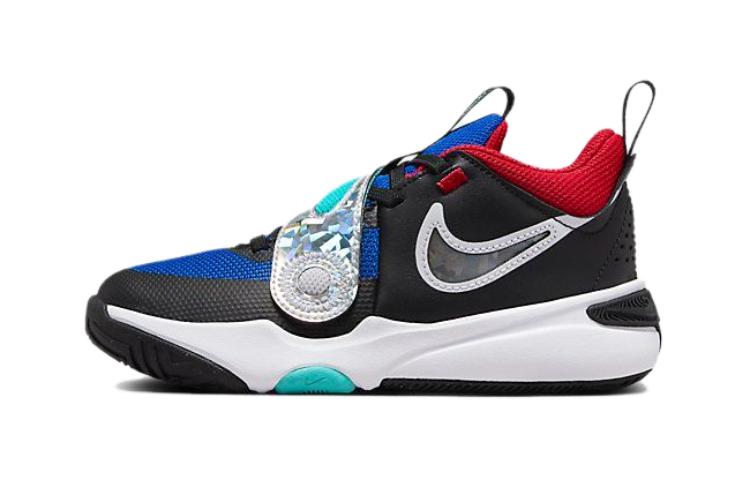 

Nike Team Hustle D 11 Low top Children s Basketball Shoes Black White Blue Children Aged 3 7 Years Old FJ1391-001 28