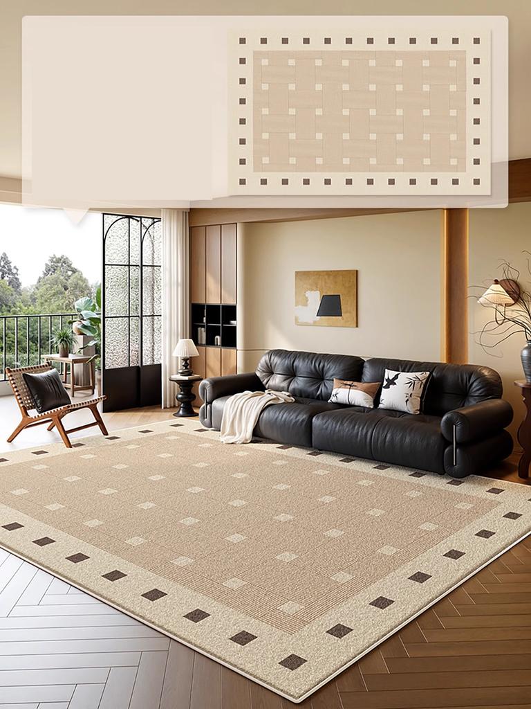 Modern Simple Living Room Carpet Advanced Geometric Pattern Bedroom Rug Large Area Light Luxury Home Decoration Coffee Table Mat