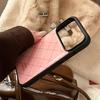 Funda para teléfono con estampado de cuadros rosas para iPhone 16, iPhone 17 y iPhone 17 Pro Max