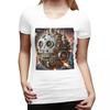 Steampunk Moon In Space TShirt for Women ONeck Streetwear T Shirts Womens Tees Short Summer Clothes Tops