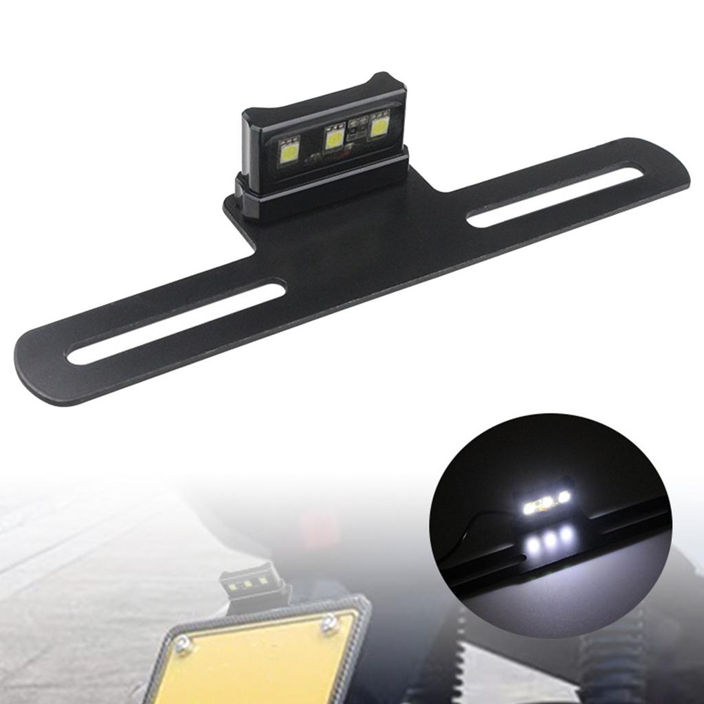 Motorcycle LED Rear Light with Plate Lamp 12V Versatile 12V LED Motorcycle Tail Lamp with Brackets Simple Installation