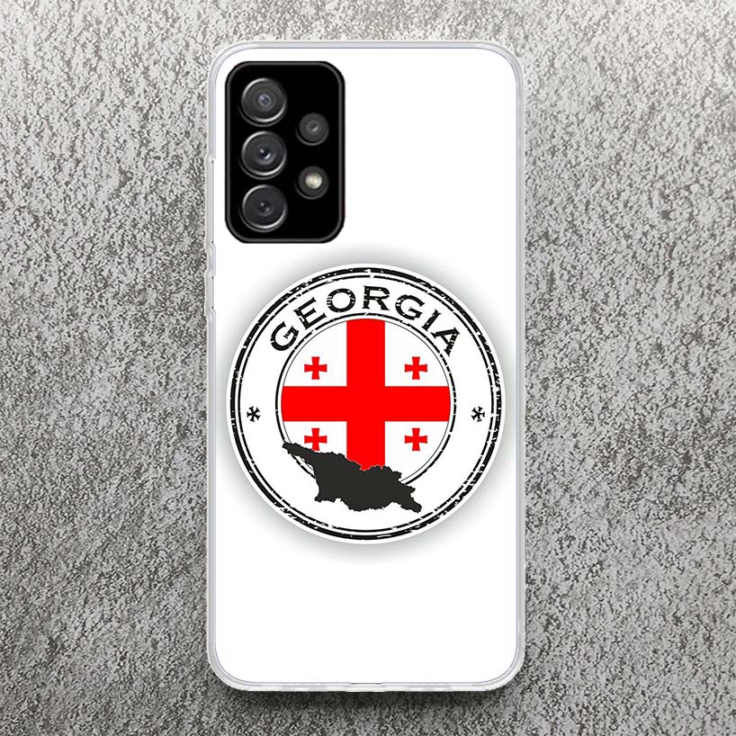 Georgia Flag Phone Case For Samsung Galaxy A52 A42 A32 A22 A12 A02S A51 A50 A71 A70 A41 A31 A21S A30S A20S A40 A30 A20E A10