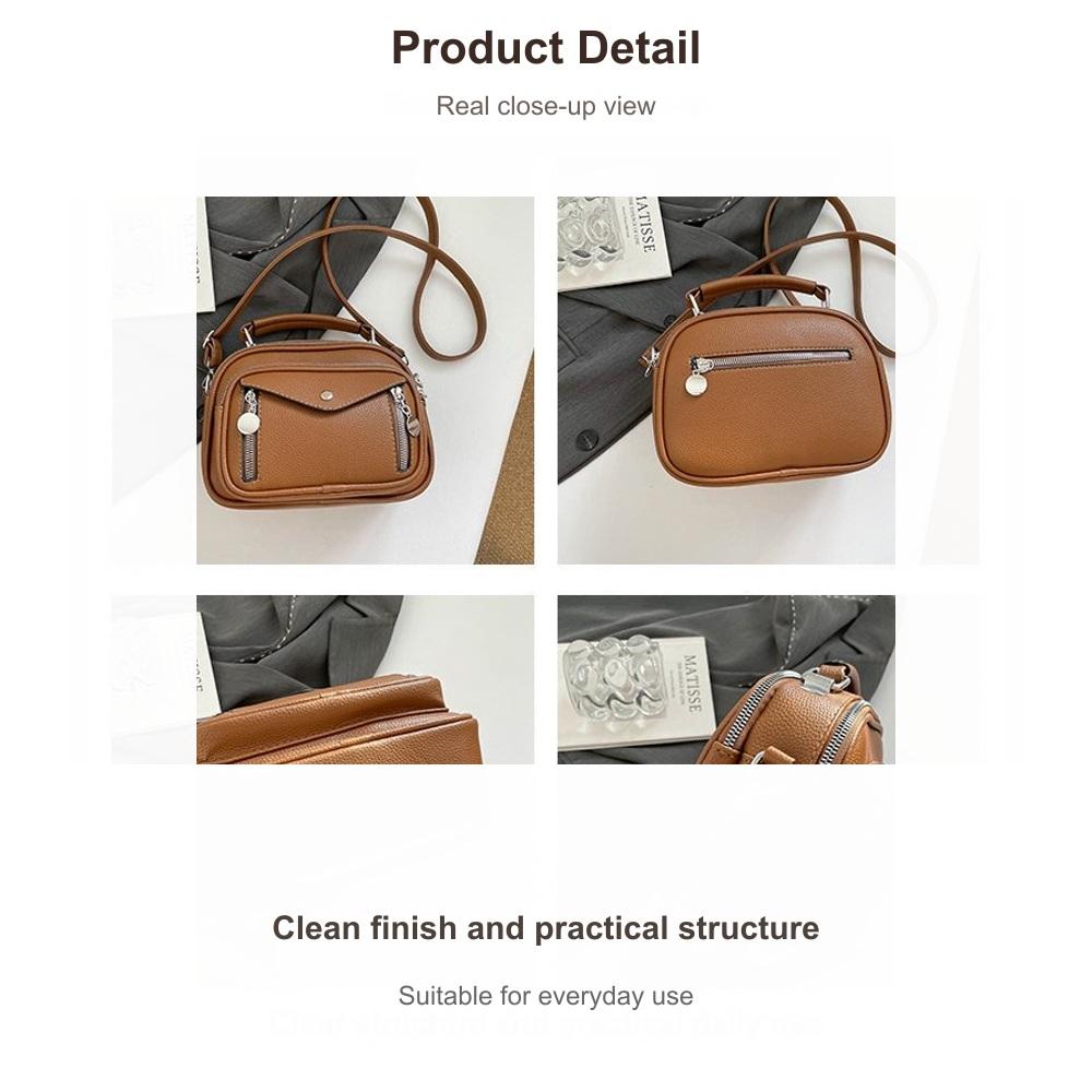Women's Small PU Leather Crossbody Camera Bag Casual Shoulder Purse