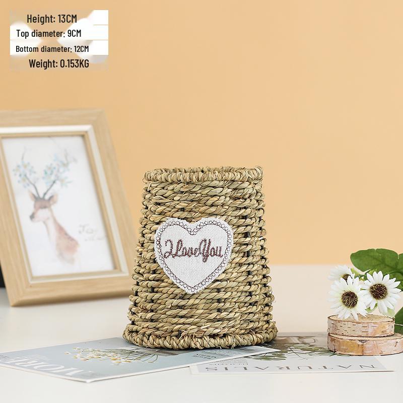 Handheld Flower Basket for Fresh & Dried Flowers, Woven with Willow, Rattan & Straw - Perfect for Flower Arrangement or Picnic