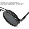 1-9 Gears Adjustable Tint Sunglasses Retro Round Polarized Glasses with ND Filter Lenses for Men Fishing Driving Beach Shady