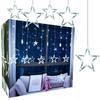 Christmas Garland LED Curtain Stars 4.1M 138 Lights Ip44 Cold White