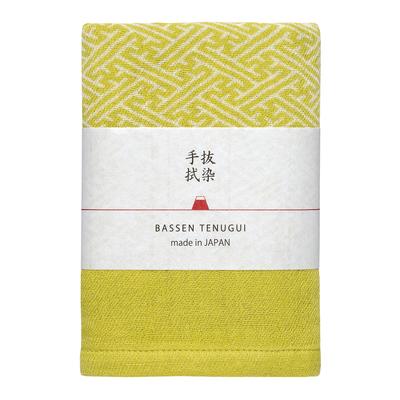 Imabari-Handtuch Contex Discharge bedrucktes Tenugui-Saaya-Muster in hoher Farbe (Handtuch) Gelb,