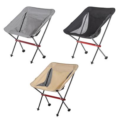 Portable Camping Folding Chair Outdoor Moon Folding Chairs Collapsible Foot Stool For Hiking Picnic Fishing BBQ Chair