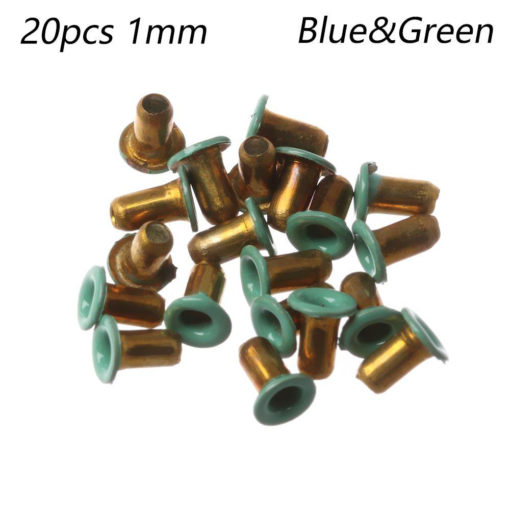 

Швейная фурнитура Пряжка для ремня Металлические люверсы Пуговицы Сделай сам Кукольные пряжки Аксессуары для кукольных сумок 20pcs 1mm синий/зелёный