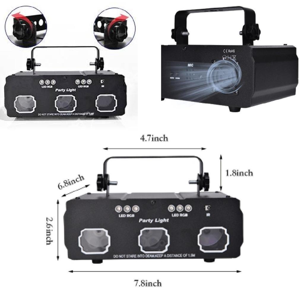 RGB Laser Light Show: Multicolor Laser Patterns for DJ, KTV, Disco, Stage with DMX Control