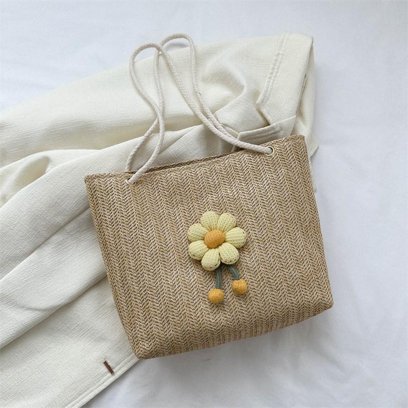 

Trendy Shoulder Bag For Women 2023 Summer Fashion Woven Tote Bag With Polyester Lining хакі