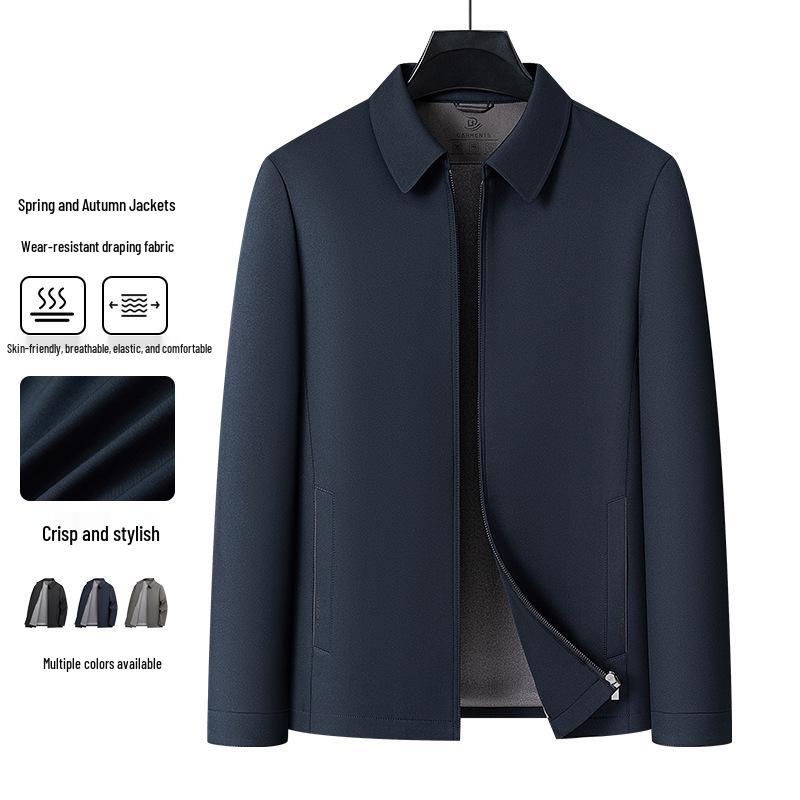Men's Lapel Jacket: Spring/Autumn Middle-aged Business Casual Executive Outerwear