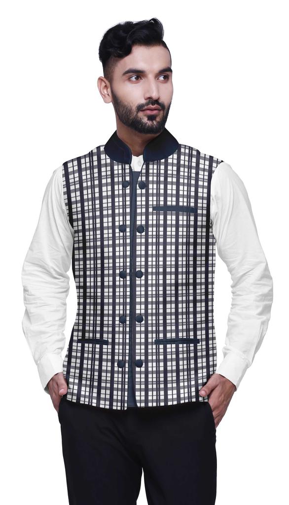 Atasi Artistic Printed Wedding Jackets For Men Nehru Jacket Waist Coat For Wedding & Festive