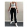 Female Diver Fabric Winter Polar Jogger Jogger High Waist Pocket Black Tracksuit Six