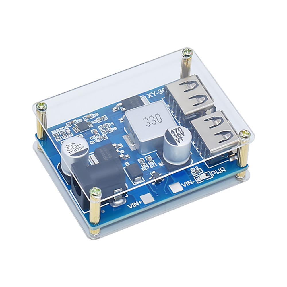 11V/11V to 1V 1A DC-DC Step down Power Supply Buck Converter Adjustable USB Charging Module for Phone Replacement of LM1196S