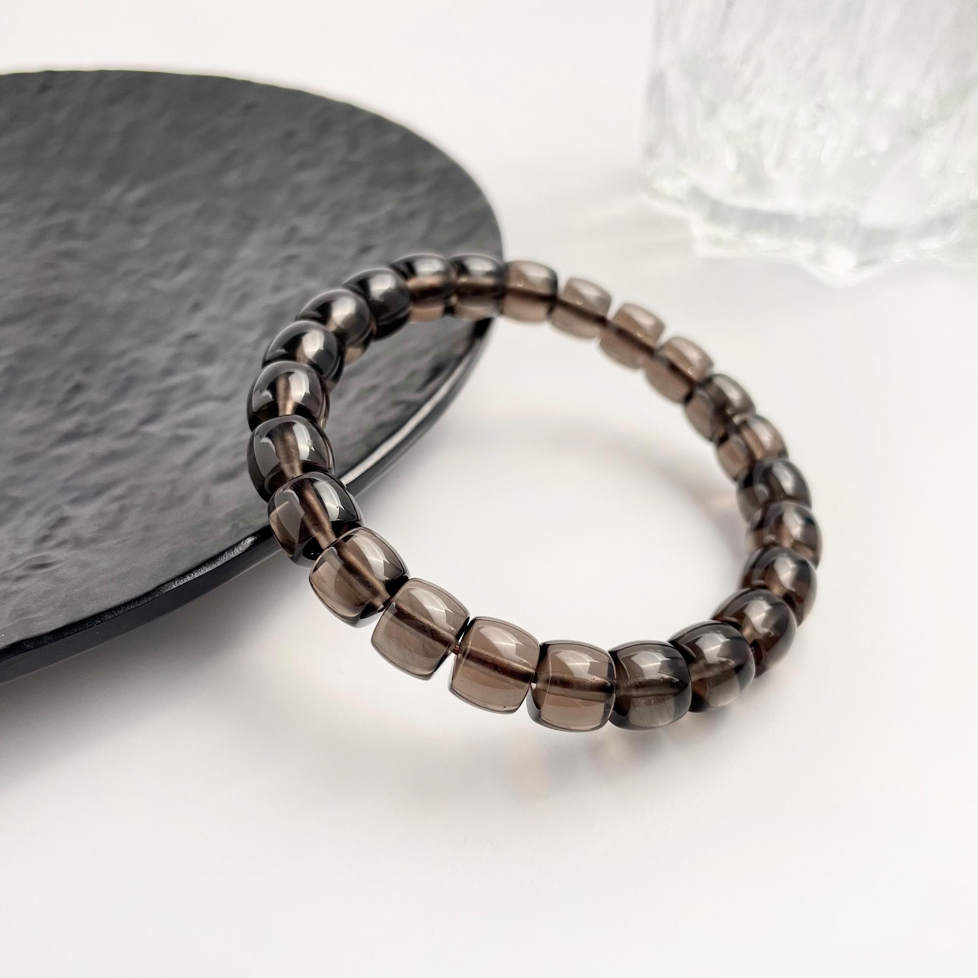 Браслет из высококачественных натуральных бусин черного обсидиана Jingxi Ji 10mm