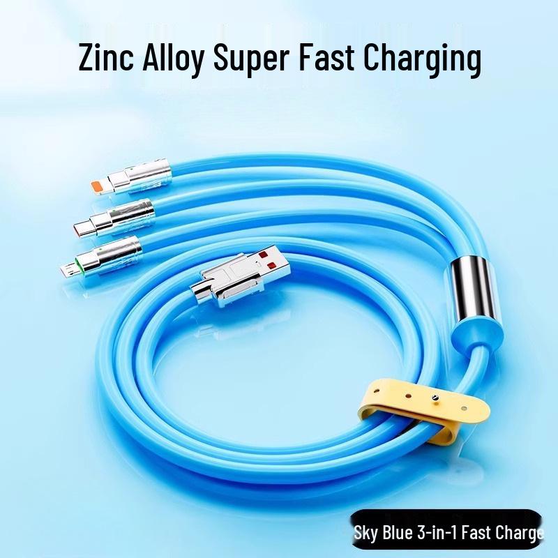 120W Super Fast Multi-Port Charger with 3-in-1 Data Cable Car Kit