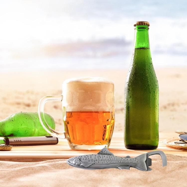 Fish Shape Beer Bottle Opener Stainless Steel Texture Beer Caps Opener Camping Tool for Various Type of Cold Beverages