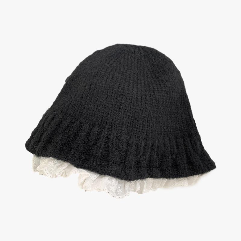 Korean Lazy Style Gray Knitted Hat for Women In Autumn and Winter Wool Fisherman Hat Showing Face Small Warm Basin Hat Autumn and Winter Warm