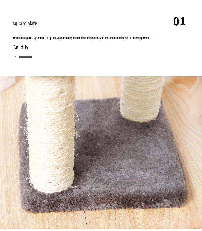 Sisal Cat Tree with Scratching Post, Shelf, Climbing Platform, and Toy