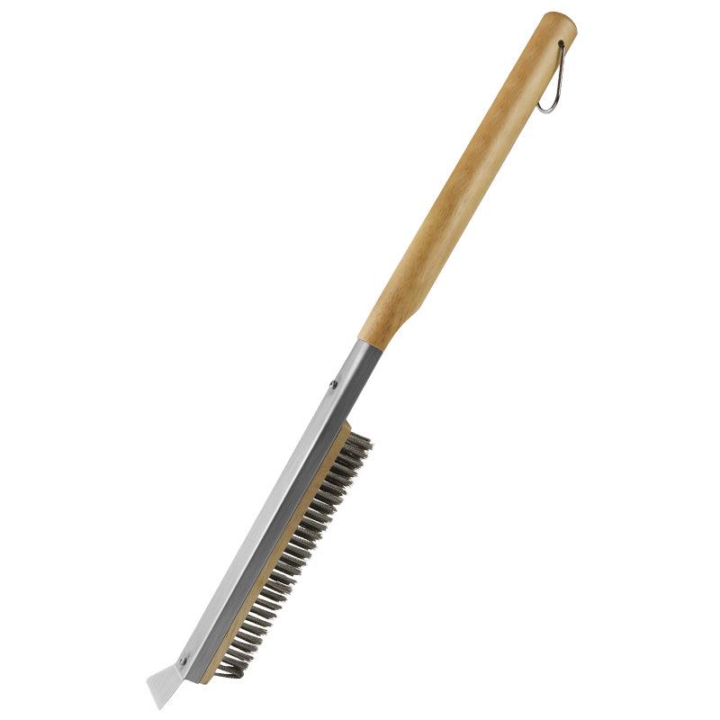 BBQ Grill & Pizza Oven Cleaning Brush with Replaceable Head for Outdoor & Kitchen Use