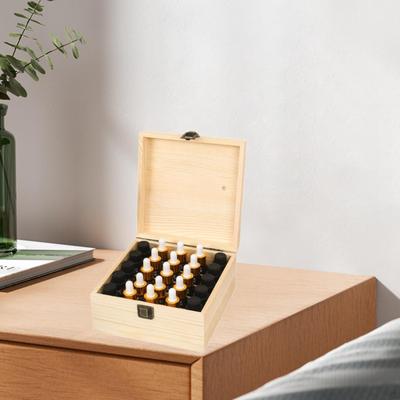 Boîte de rangement en bois, organisateur de présentoir pour huiles essentielles, support pour gel à ongles à 25 fentes