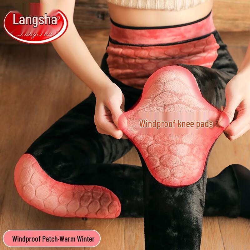LANGSHA Women's Velvet-Lined Warm Leggings