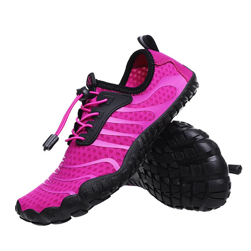 

New creek shoes men and women couples indoor fitness shoes breathable and quick-drying outdoor beach wading swimming shoes 46 розовый
