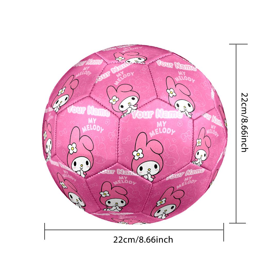 Custom Text Size 5 Soccer Ball, Standard Match Football For OutdoorMy Melody