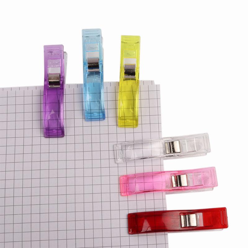 50 Pieces Sewing Clips Plastic Clamps Fabric Quilting Crafting Crocheting Knitting Paper Binding Clips Sewing Clothespins