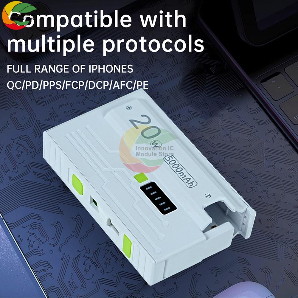 1 Section 21700 Battery Box DIY Kit With Ejector Plug Mobile Power Shell 20W Fast Charging Dual Mode Support Small Current