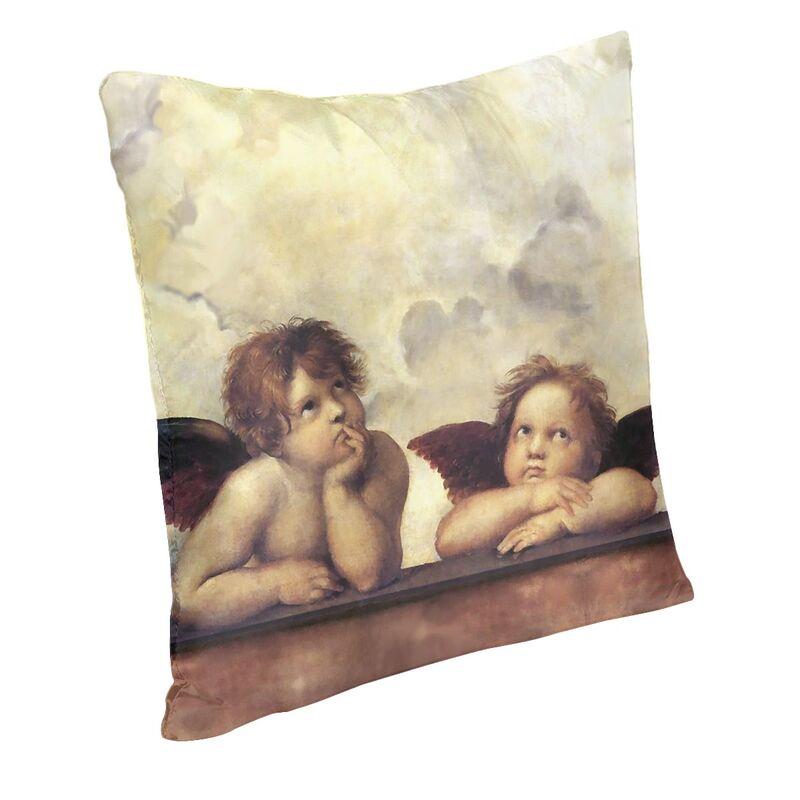 Victorian Era Cushion Cover 45X45Cm Decoration 3D Print Renaissance Angels Winged Cherubs Throw Pillow Case Living Room Two Side
