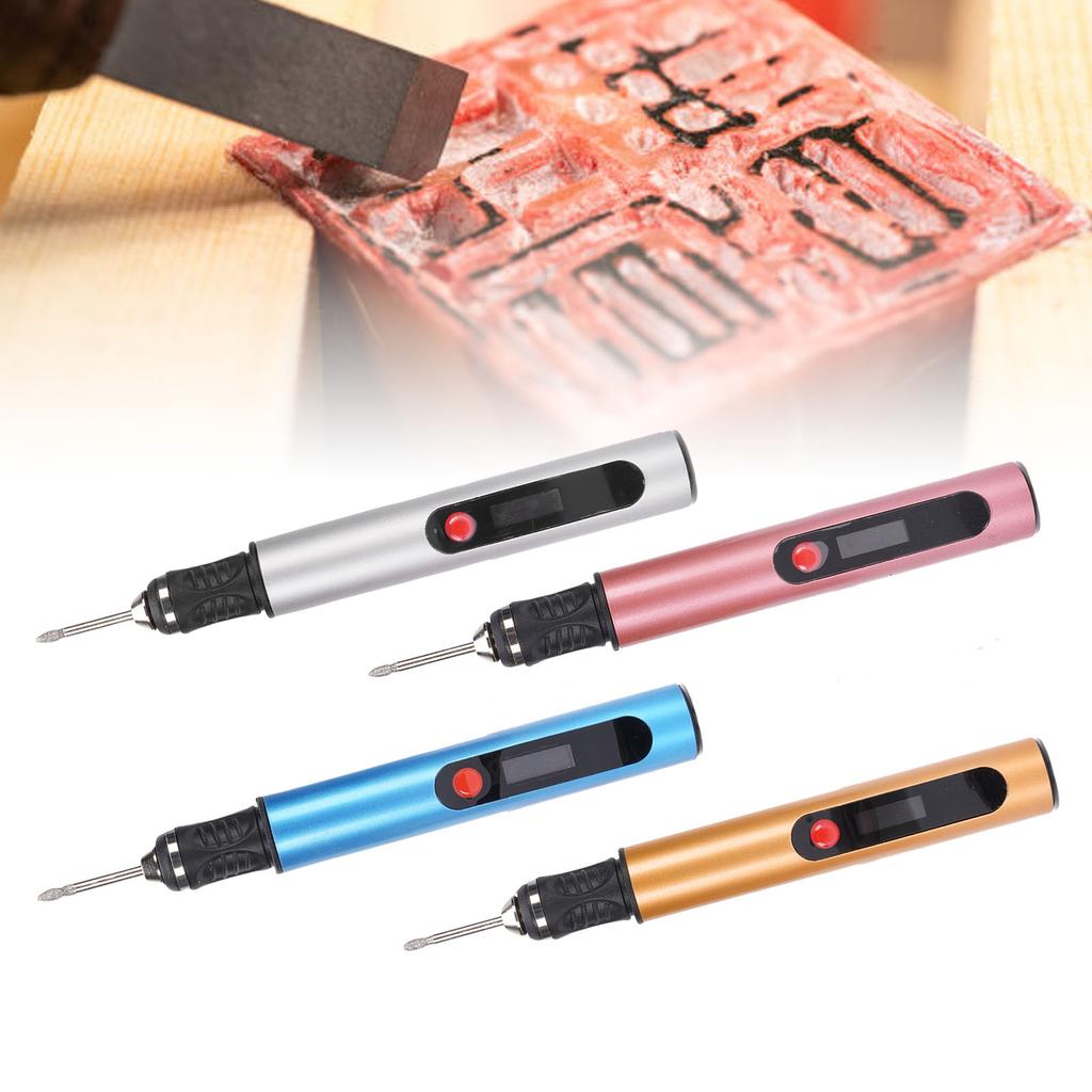 Electric Engraving Pen LCD Display Multifunctional Rechargeable Nail Polish Machine for Home and Pro