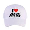 Ich liebe Jesus Christus Kappe Sommer Frau Mann Erwachsener Hut Mode Lässig Verstellbar Bedruckte Baseballkappen Trucker Cap