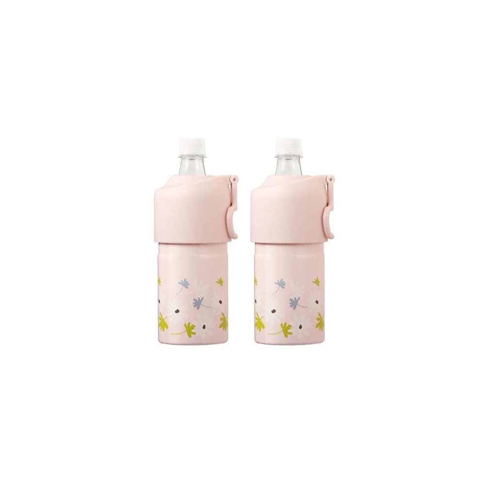Atlas Pet Bottle Holder, Floral Pattern, Water Bottle Cooler, 2-Pack, 500ml/650ml, Vacuum