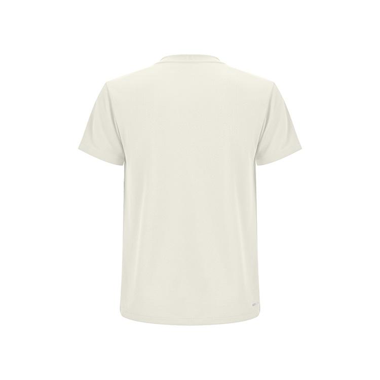 Li-Ning Creative Print Quick-Dry Cool Round Neck Casual Short Sleeve T-Shirt Unisex Tops Off-White ATSV605-2