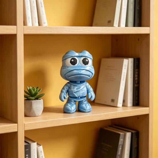 3D Printed Frog Ornaments, Movable Joint Design, Durable Smooth Surface Frog, for Home Office Desktop Decor
