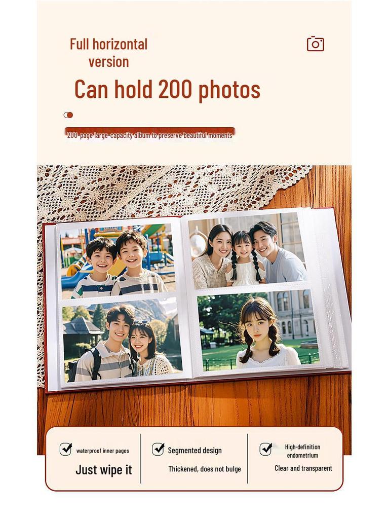5-6 Inch Large Capacity Photo Album Scrapbook for Family and Couples