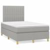 Maison Exclusive - Bettlattenrost und Matratze hellgrau 120x190 cm Stoff