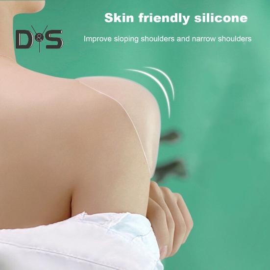 1 Pair Shoulder Pads for High Low Shoulders 3D Self Adhesive Silicone Anti-Slip Sponge Shoulder Push-up Pad Sweat-proof Smooth Curves DIY Clothes