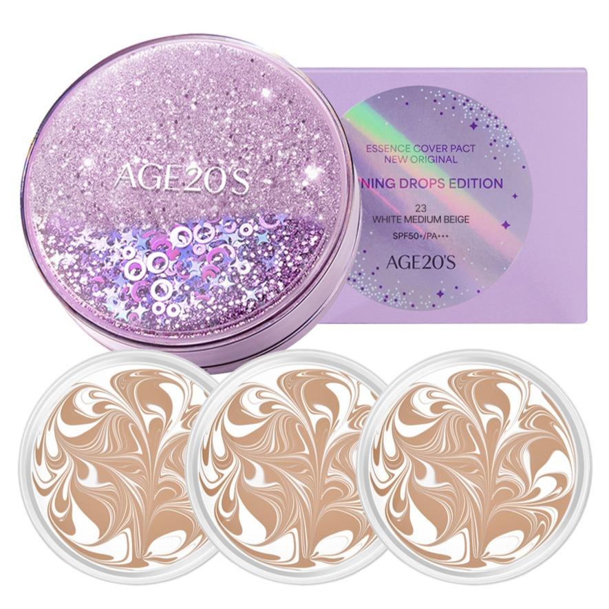 

AGE20 s Эссенция-пудра Shining Drops Cushion / +3*12.5г Сменный блок SPF50+PA++++ 23 white medium beige