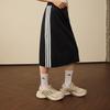 Adidas Knit Long Skirts Women's Black Mid Length