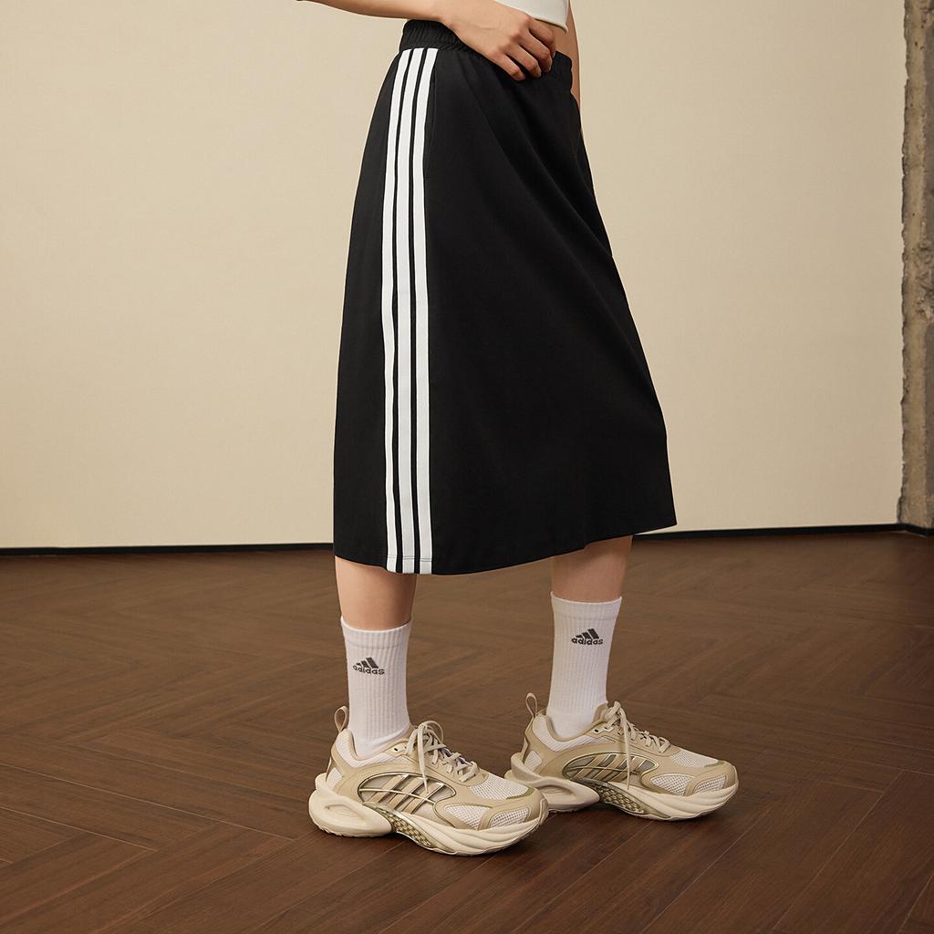 Adidas Knit Long Skirts Women's Black Mid Length