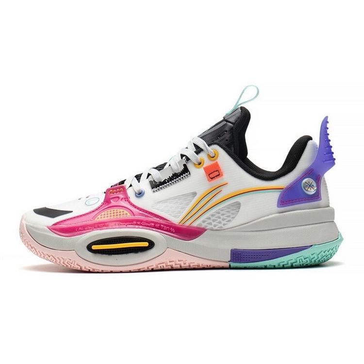(GS) Li-Ning Wade All City 10 White Rainbow Kids ABPS017-2 EU 39