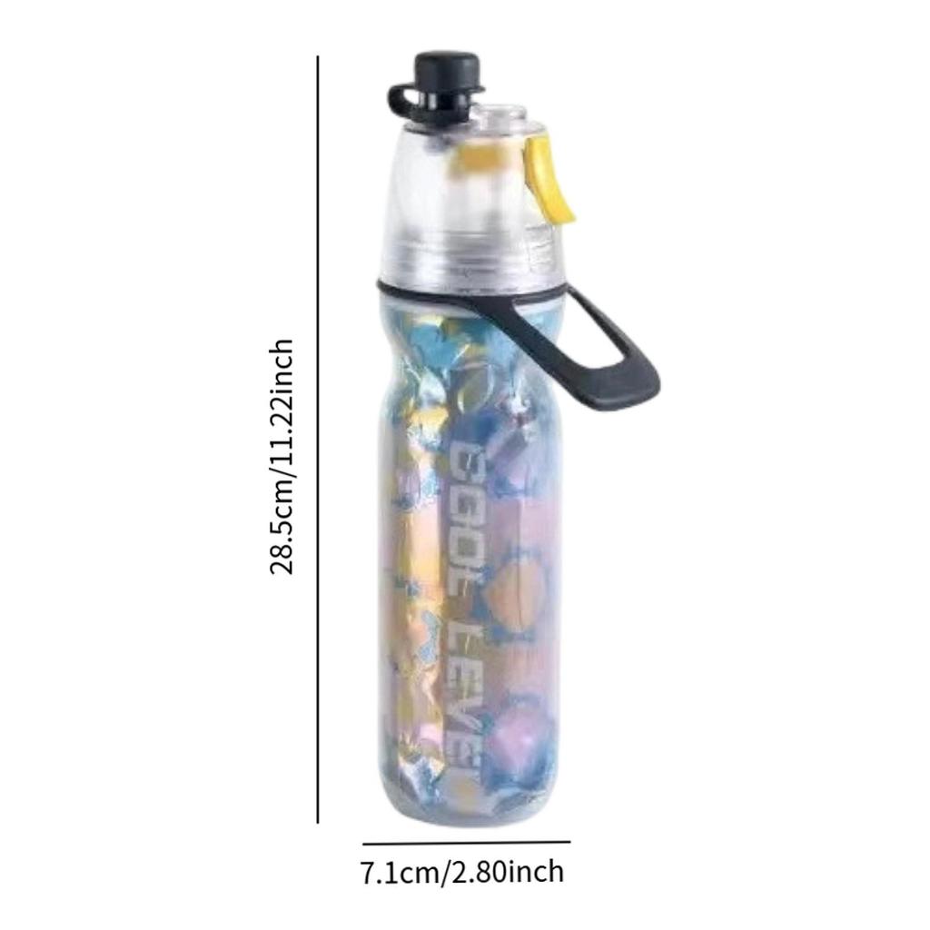 Misting Bottle 500ml 2 in 1 Mist & Sip Insulated Portable Spray Water for Outdoor Gym Soccer