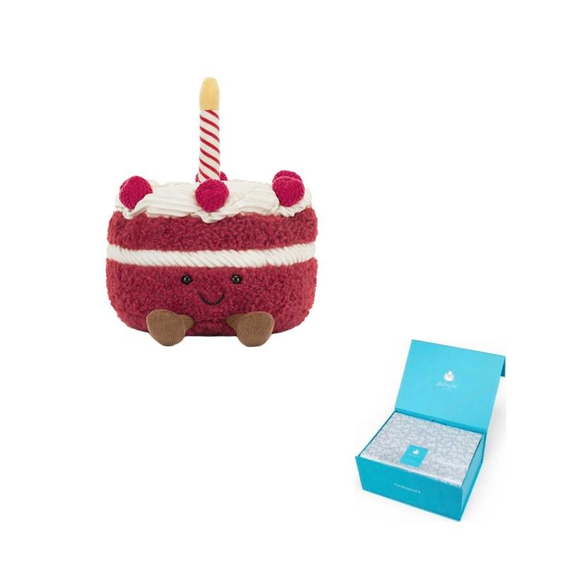 

JELLYCAT Колекція до Дня Святого Валентина Ляльки-тістечка Chali Плюшева лялька Висота 12 см У сидячому положенні 2025 Box Limited Edition червоний