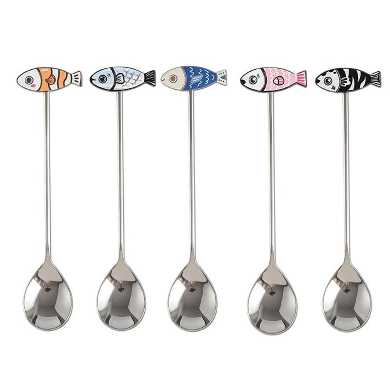 

Funny Fish Cats Designs Nonrust Steel Coffee Stirring Spoon Ideal For Restaurants Cafes And Home Kitchens
