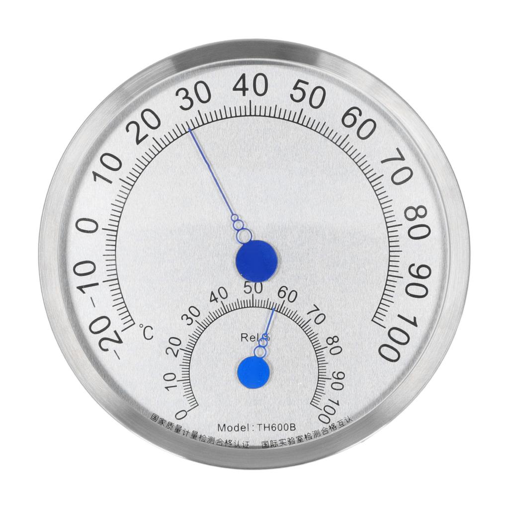 Rundes Thermometer Edelstahl Wasserdicht Hitzebeständig Thermometer Hygrometer für Außen Ohne Halterung