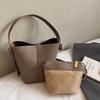 Women's Bucket Handbag Commuter Shoulder Bag Soft Material Work Bag Vegetable Basket Style Crossbody Bag Fashionable Trend